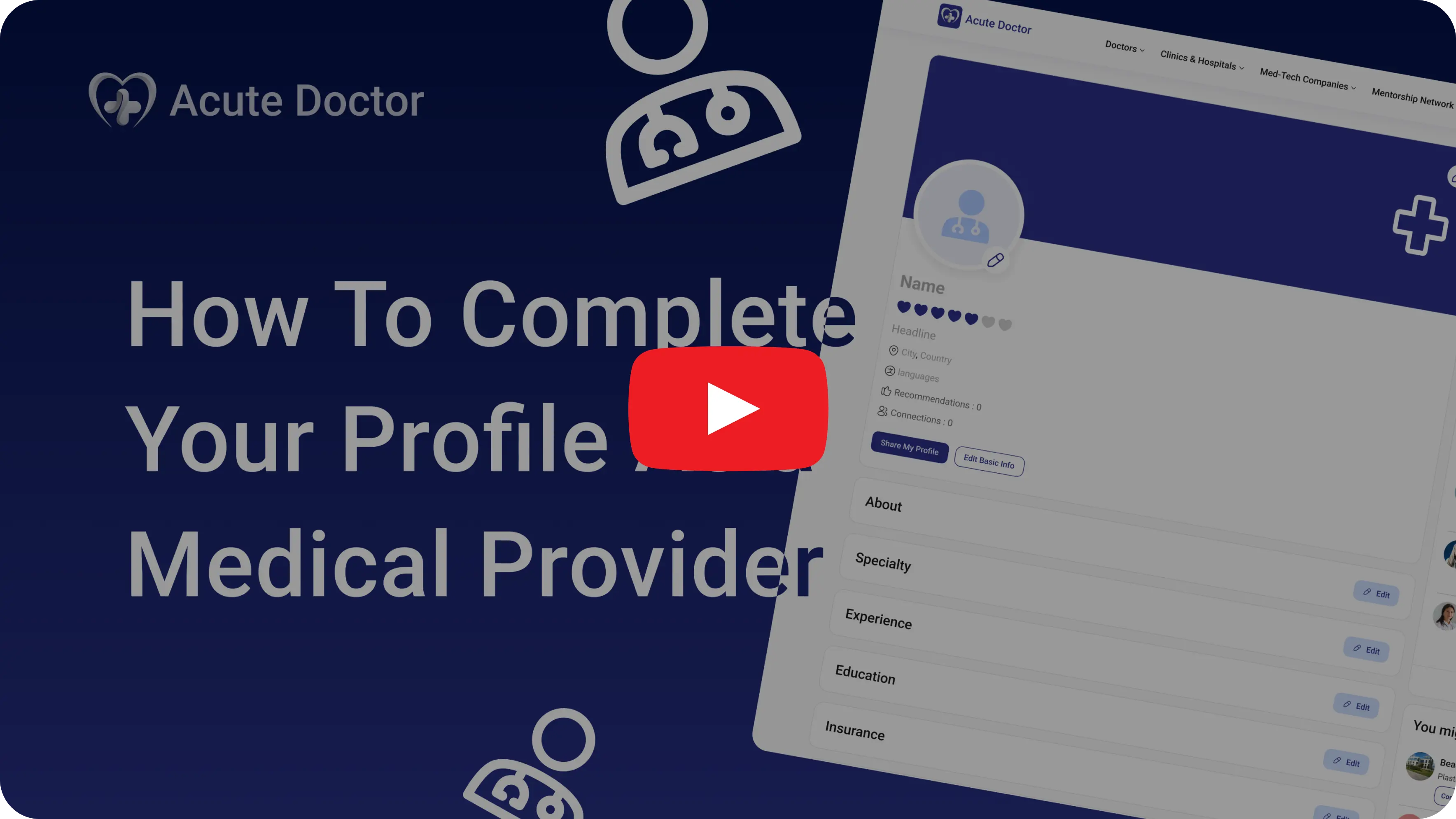 How to complete your profile as a medical provider